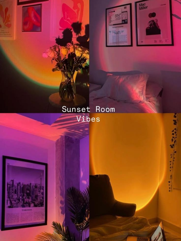 Lámpara proyectora de atardeceres con 16 colores